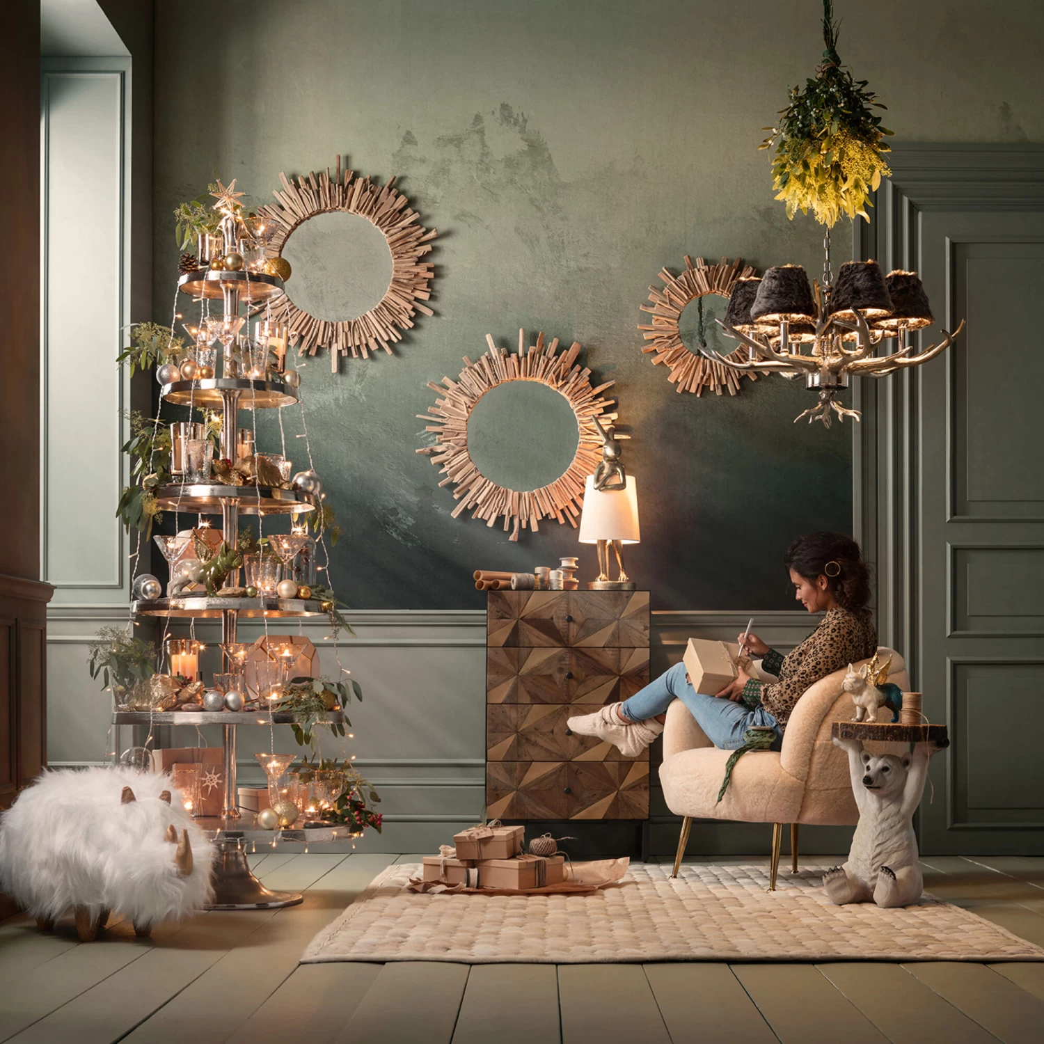 Spiegel Legno Ø82cm – Bild 4