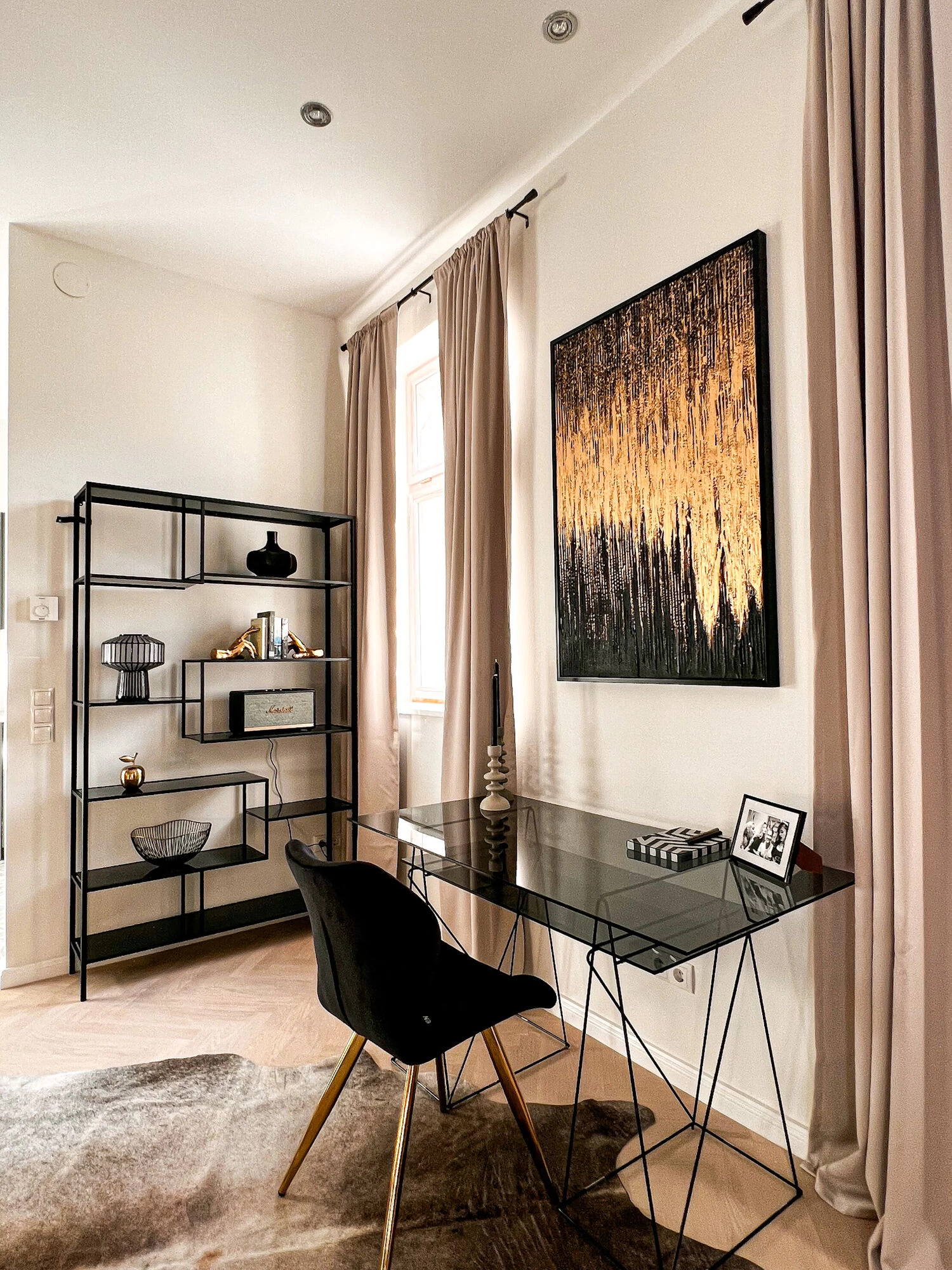 Tisch Polar Schwarz 8mm ESG 135x65cm – Bild 2