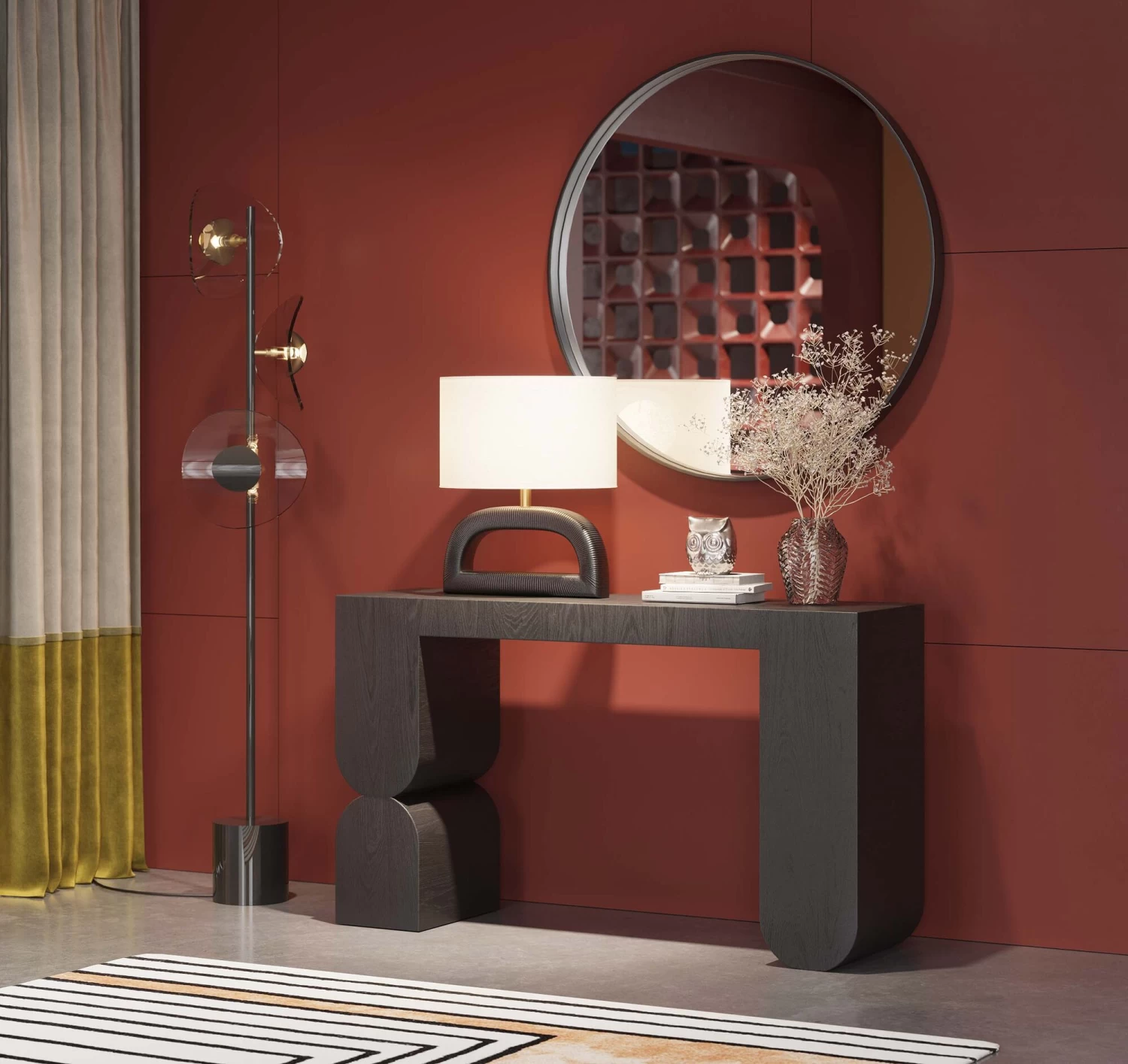 Konsole Curve Schwarz 120x76cm – Bild 2