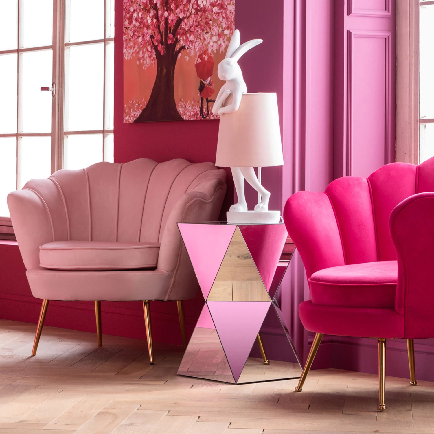 Tischleuchte Animal Rabbit Weiß/Rosa 68cm – Bild 7