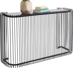 Konsole Wire Glas Schwarz 142x89cm