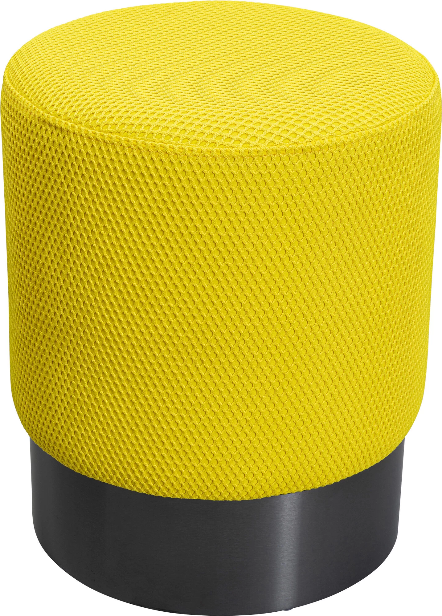 Hocker Jody Gelb Mesh Schwarz Ø35cm – Bild 4