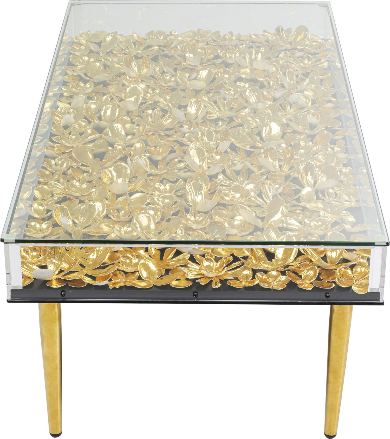 Couchtisch Gold Flowers 120x60