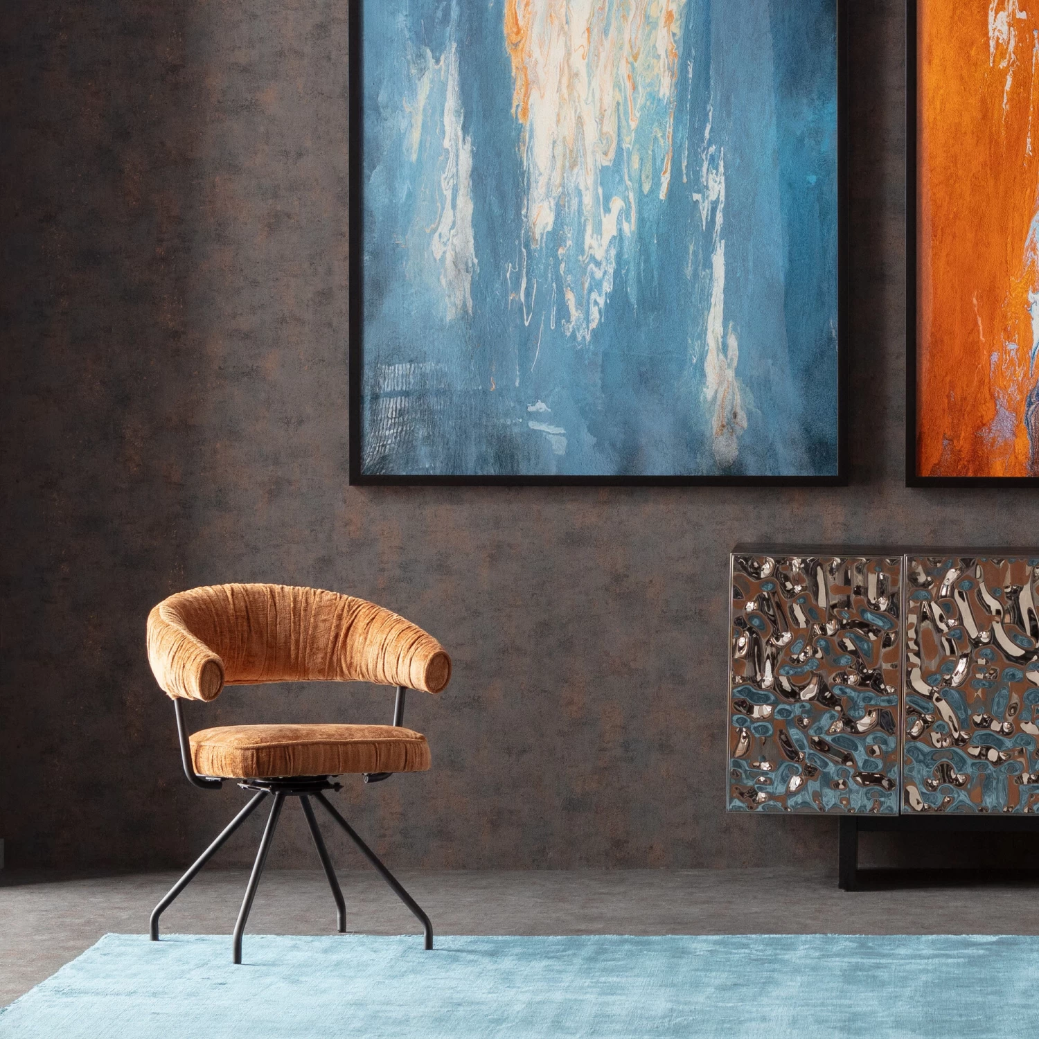 Drehstuhl Arabella Orange