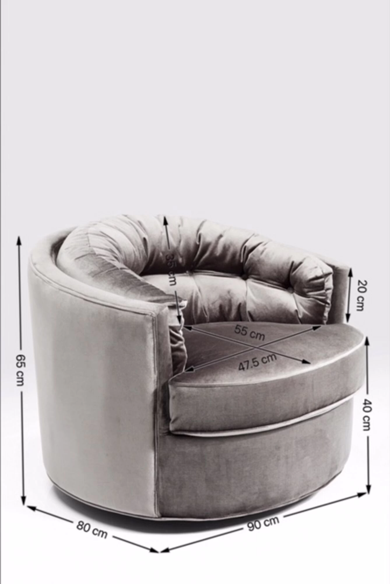 Drehsessel Music Hall Grau – Bild 14