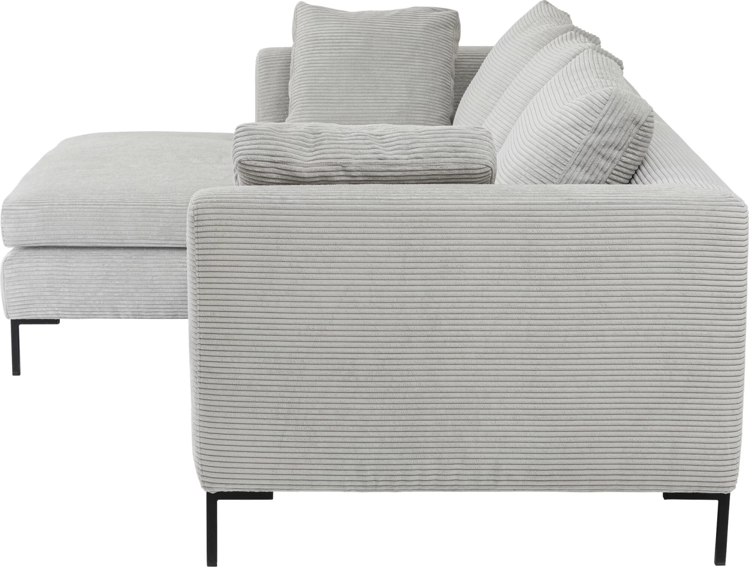 Ecksofa Gianni Cord Grau Links – Bild 8