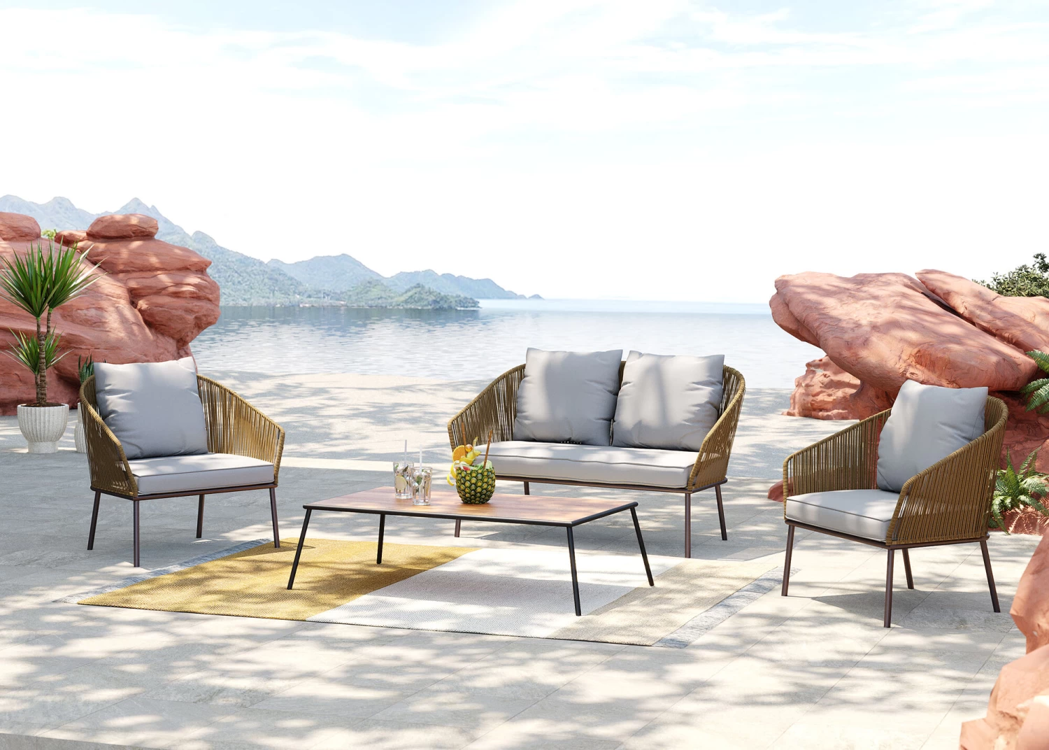 Sitzgruppe Elba Quattro Natur(4/tlg.) – Bild 3