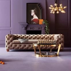 Sofa Desire 3-Sitzer Velvet Ecru