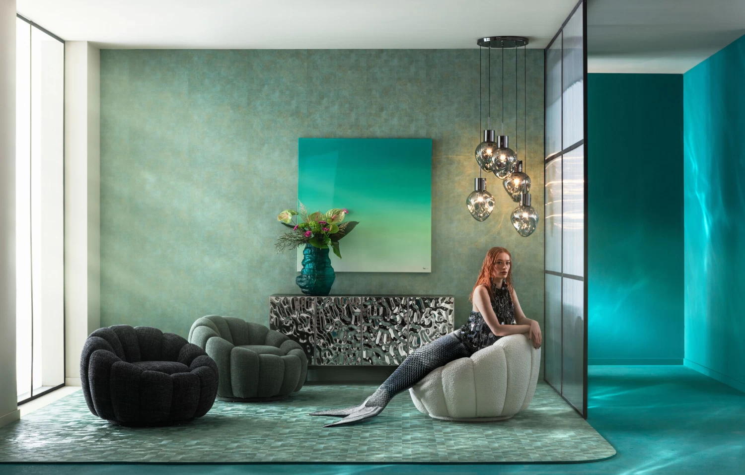 Hängeleuchte Supernova Smoky Cinque Ø50cm