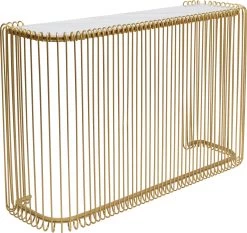 Konsole Wire Glas Marble Gold 142x89cm