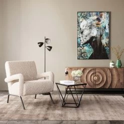 Beistelltisch Cristallo Schwarz 50x50cm