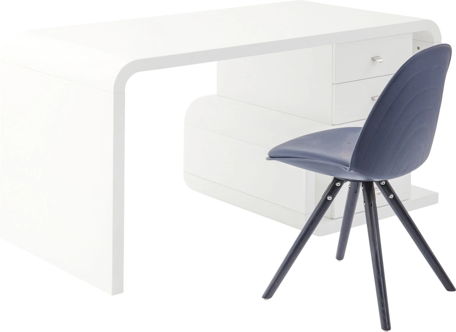 White Club Schreibtisch Snake 150x70cm – Bild 5