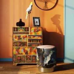 Hocker Cherry Parrot Brass Ø32cm