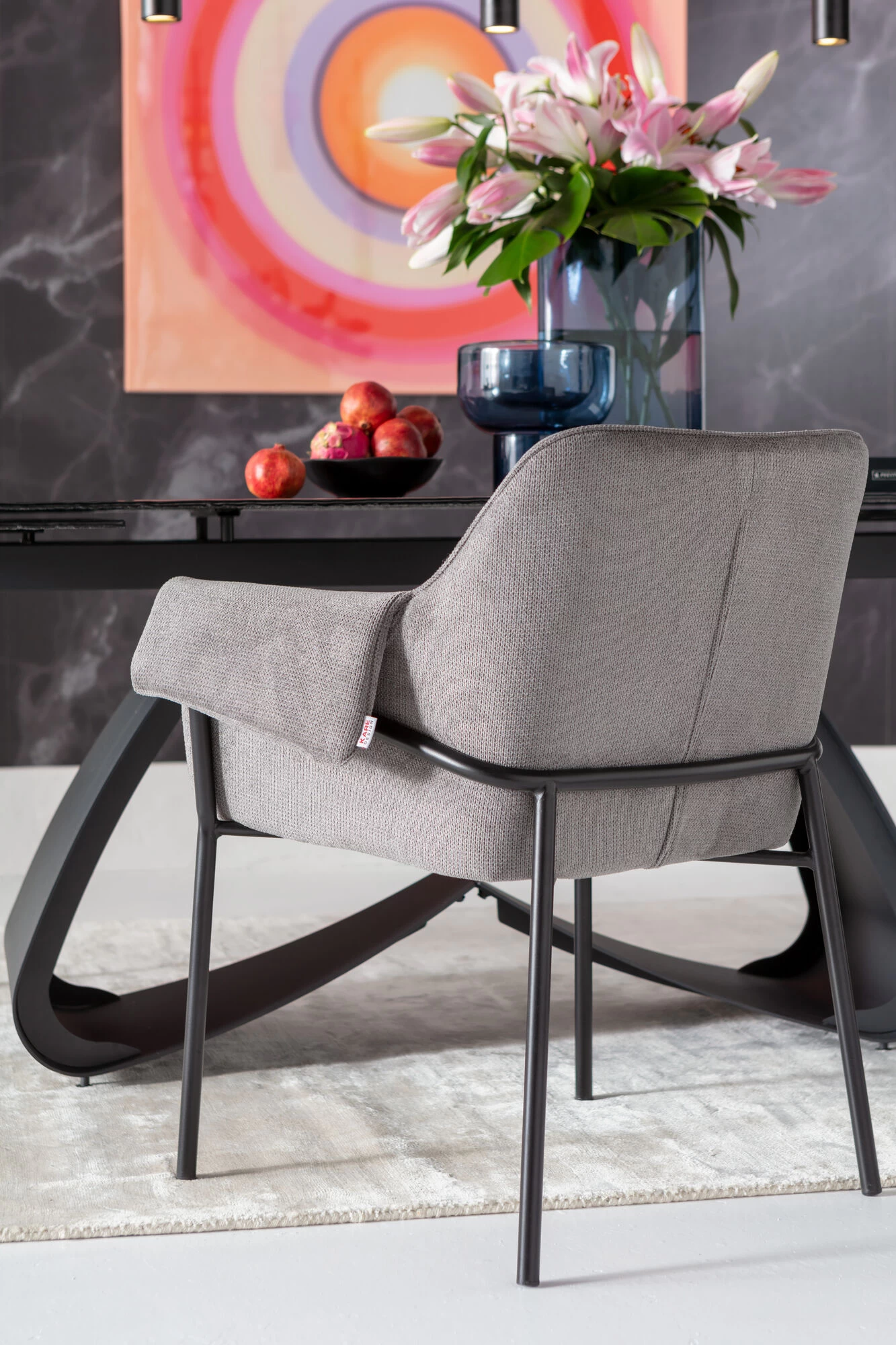 Armlehnstuhl Bess Grau – Bild 2