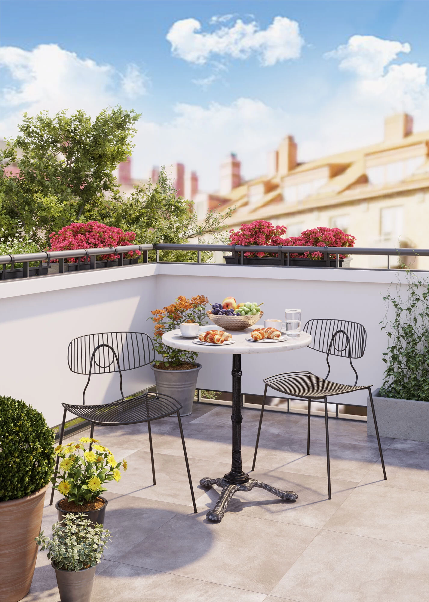 Bistrotisch Kaffeehaus Rund Weiß Ø61 – Bild 4