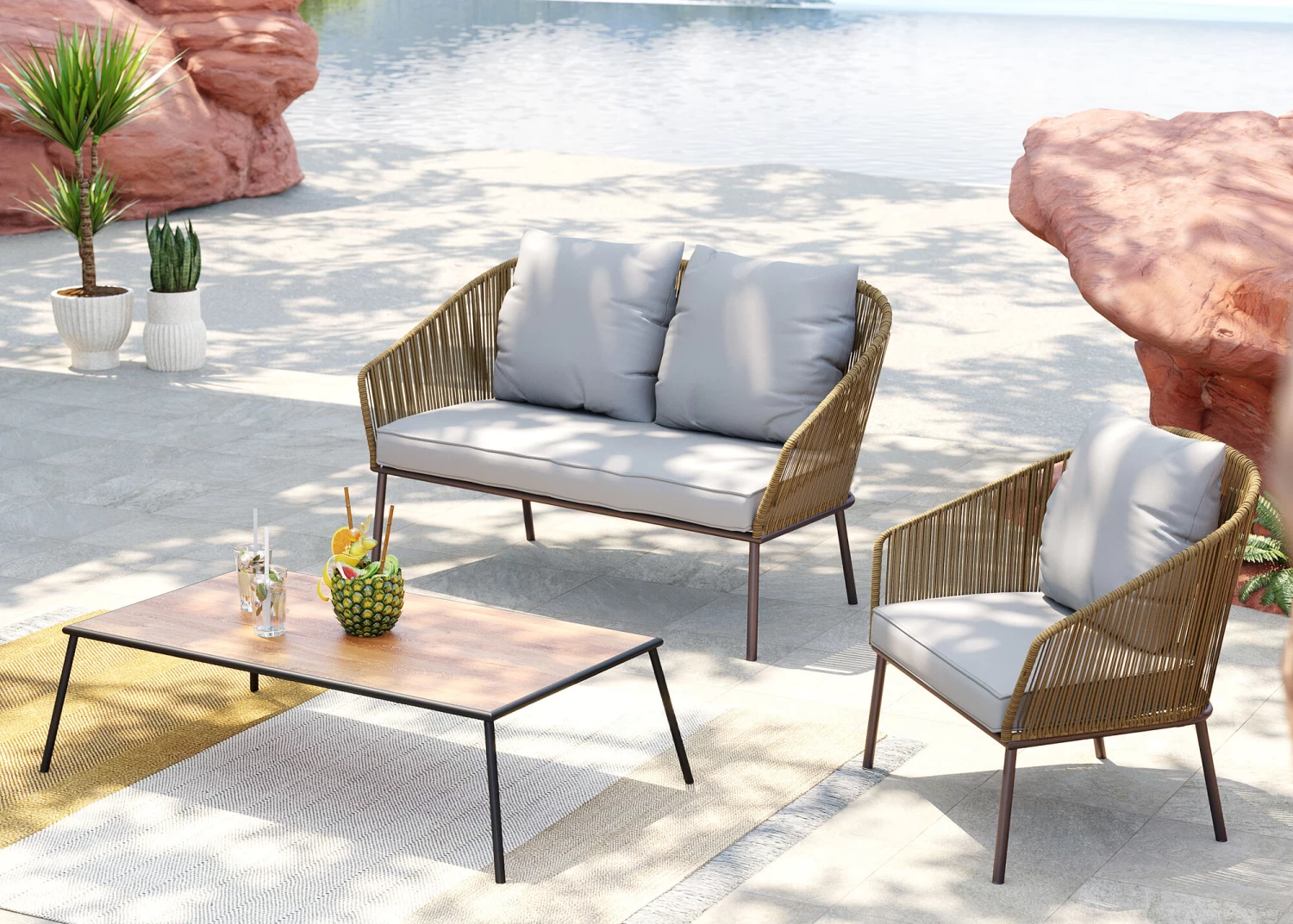 Sitzgruppe Elba Quattro Natur(4/tlg.) – Bild 4