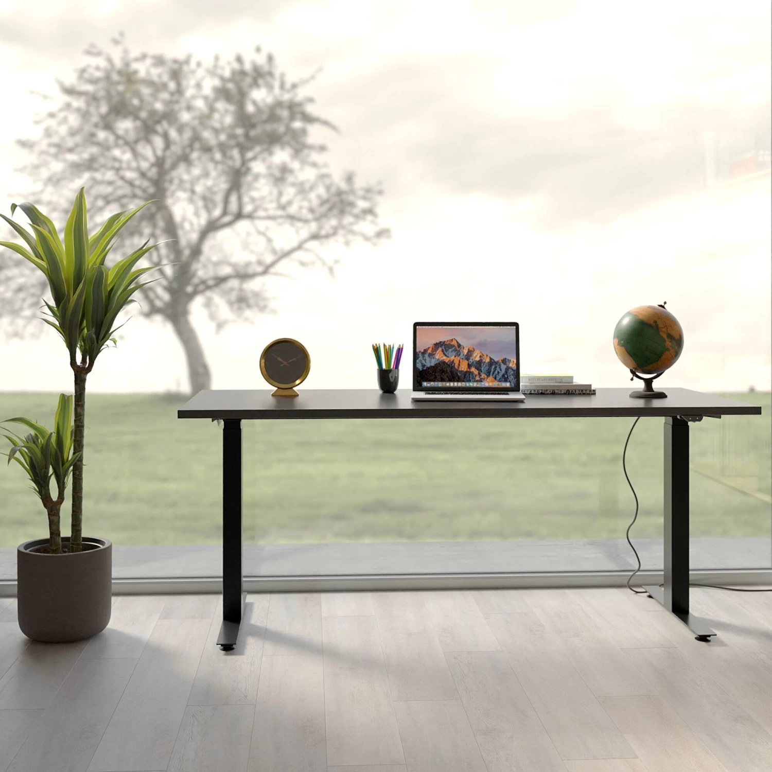 Schreibtisch Office Smart Schwarz Schwarz 140x70