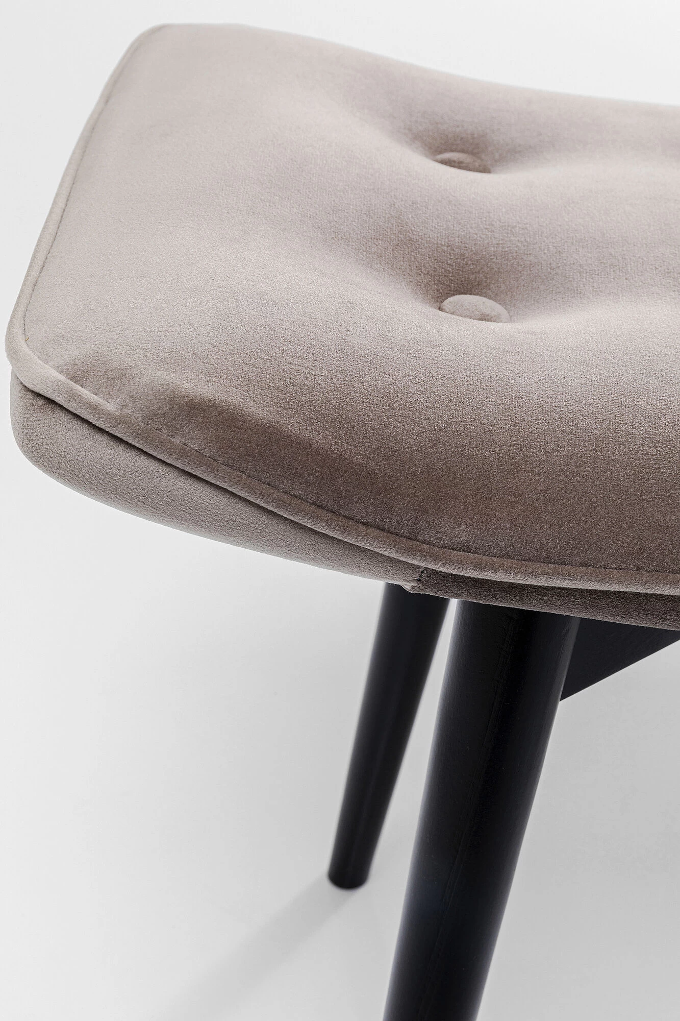 Hocker Black Vicky Velvet Grau 46x59cm – Bild 5