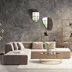 Ecksofa Infinity Velvet Taupe Links