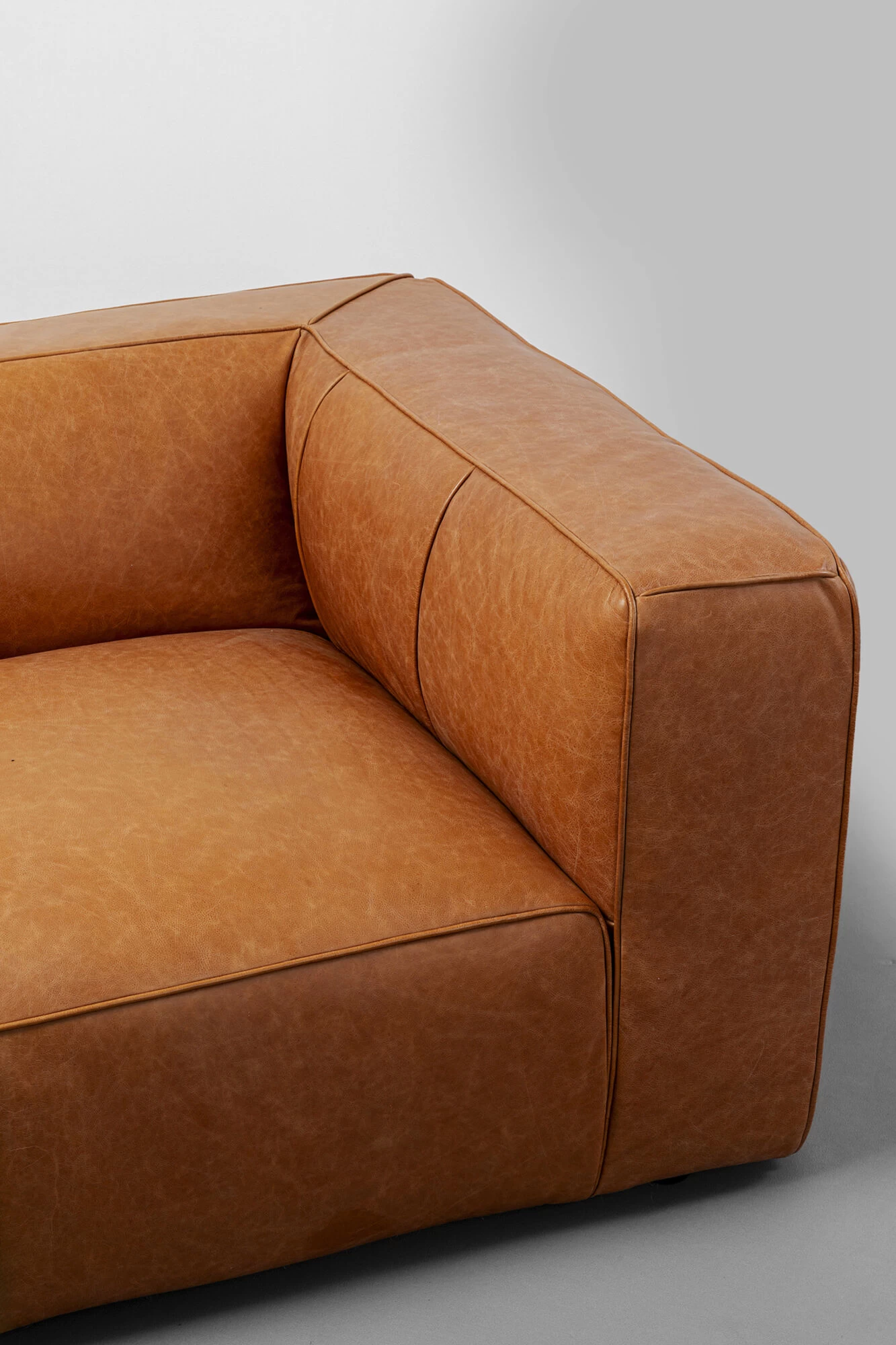 Sofa Cubetto Smart Leder Hellbraun 220cm – Bild 7