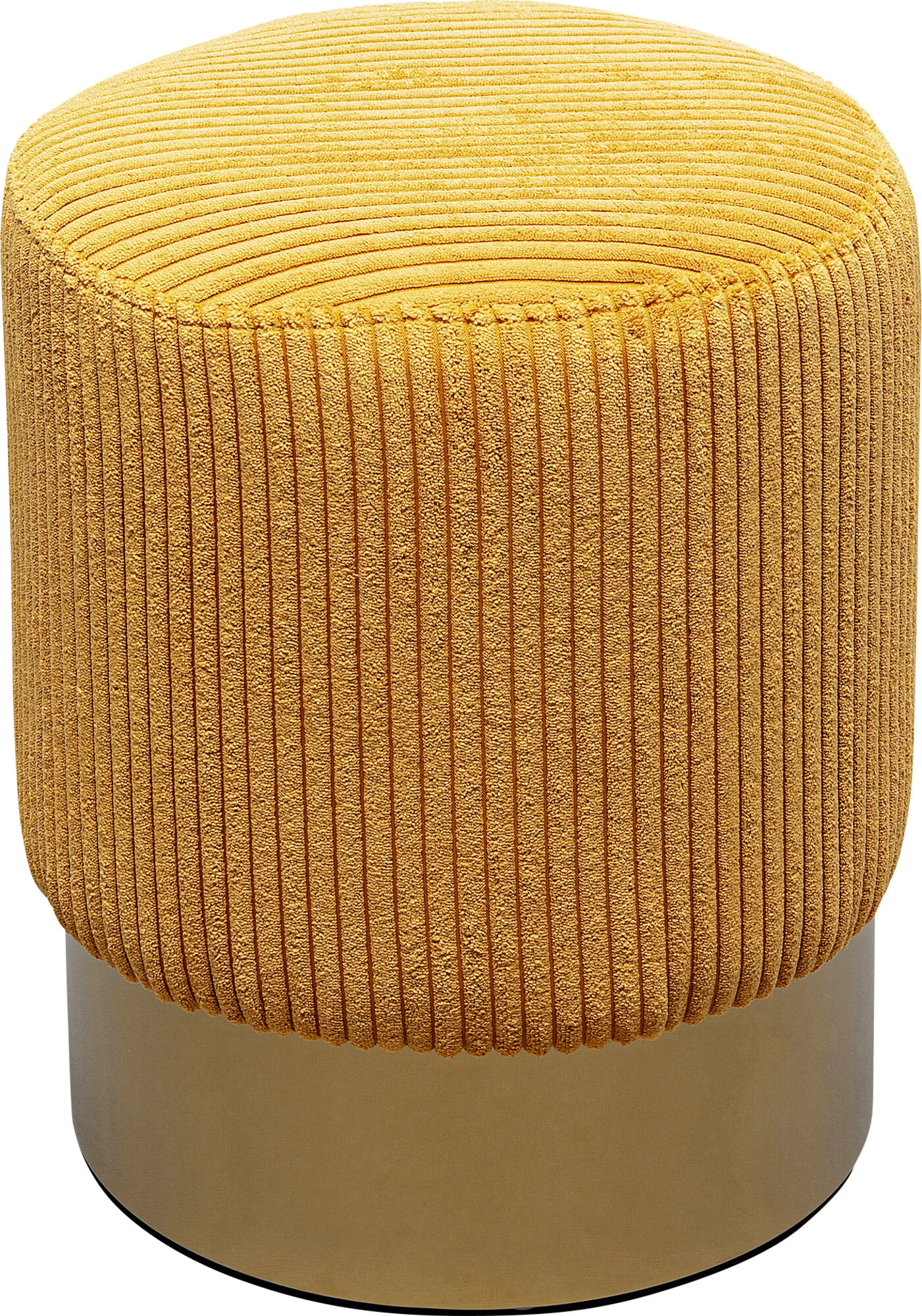 Hocker Cherry Gelb Cord Brass Ø35cm – Bild 6