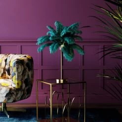 Tischleuchte Feather Palm Grün 60cm