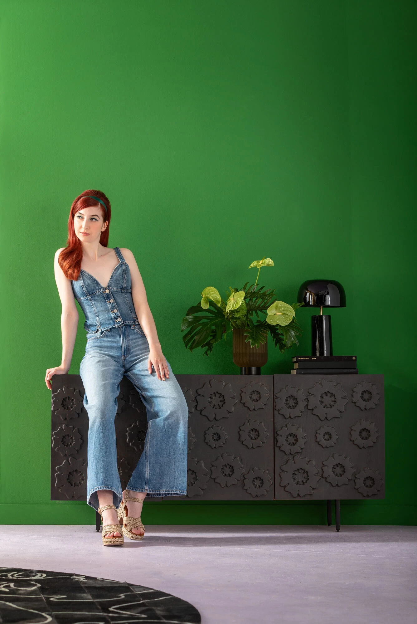 Tischleuchte Loungy Schwarz 38cm – Bild 4