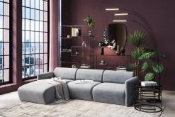 Ecksofa Lucca Grau Links 255cm