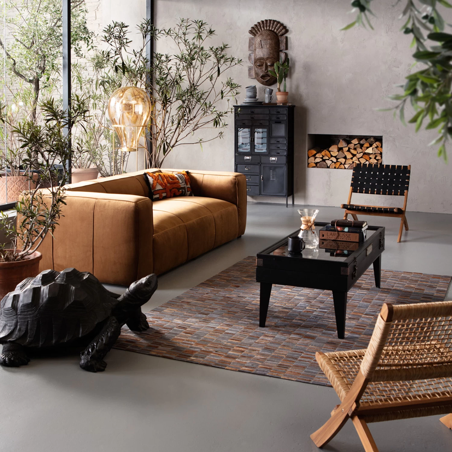 Sofa Cubetto 3-Sitzer Velvet Braun 220cm – Bild 15