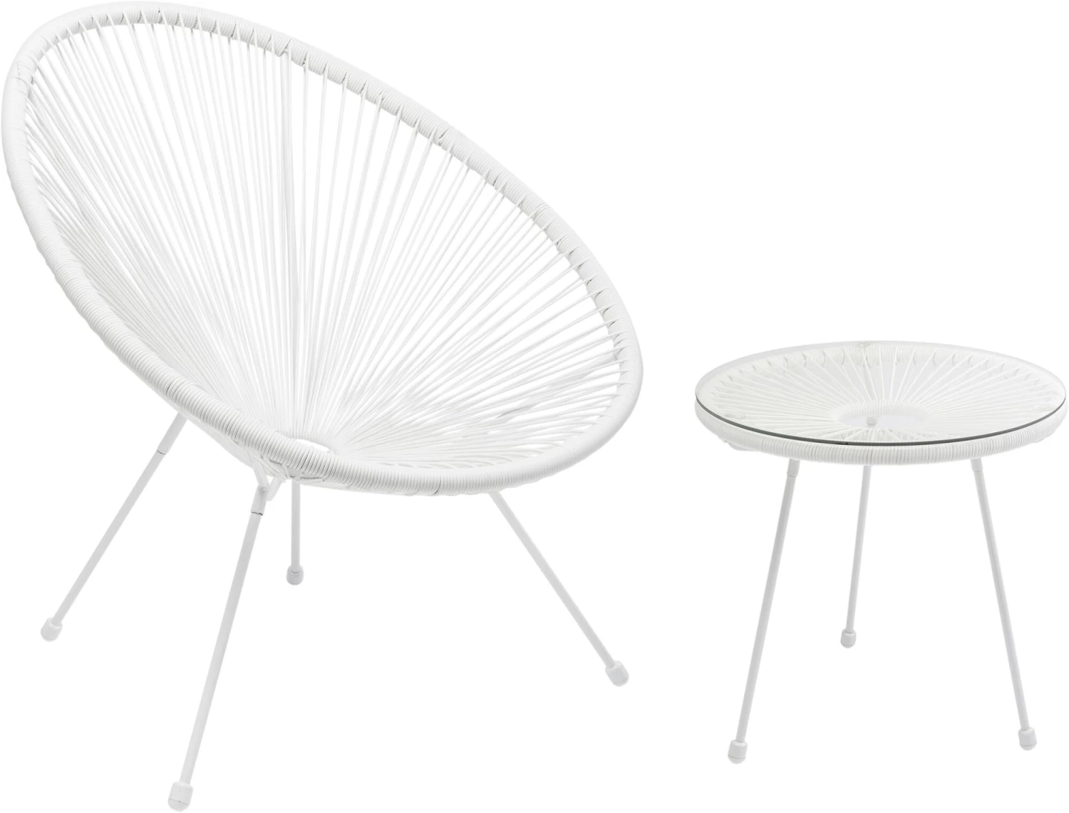 Gartenset Acapulco 2tlg Weiß – Bild 9