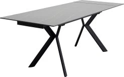 Ausziehtisch Xenia Schwarz 140(+30+30)x80cm