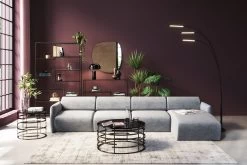 Ecksofa Lucca Grau Rechts 331cm