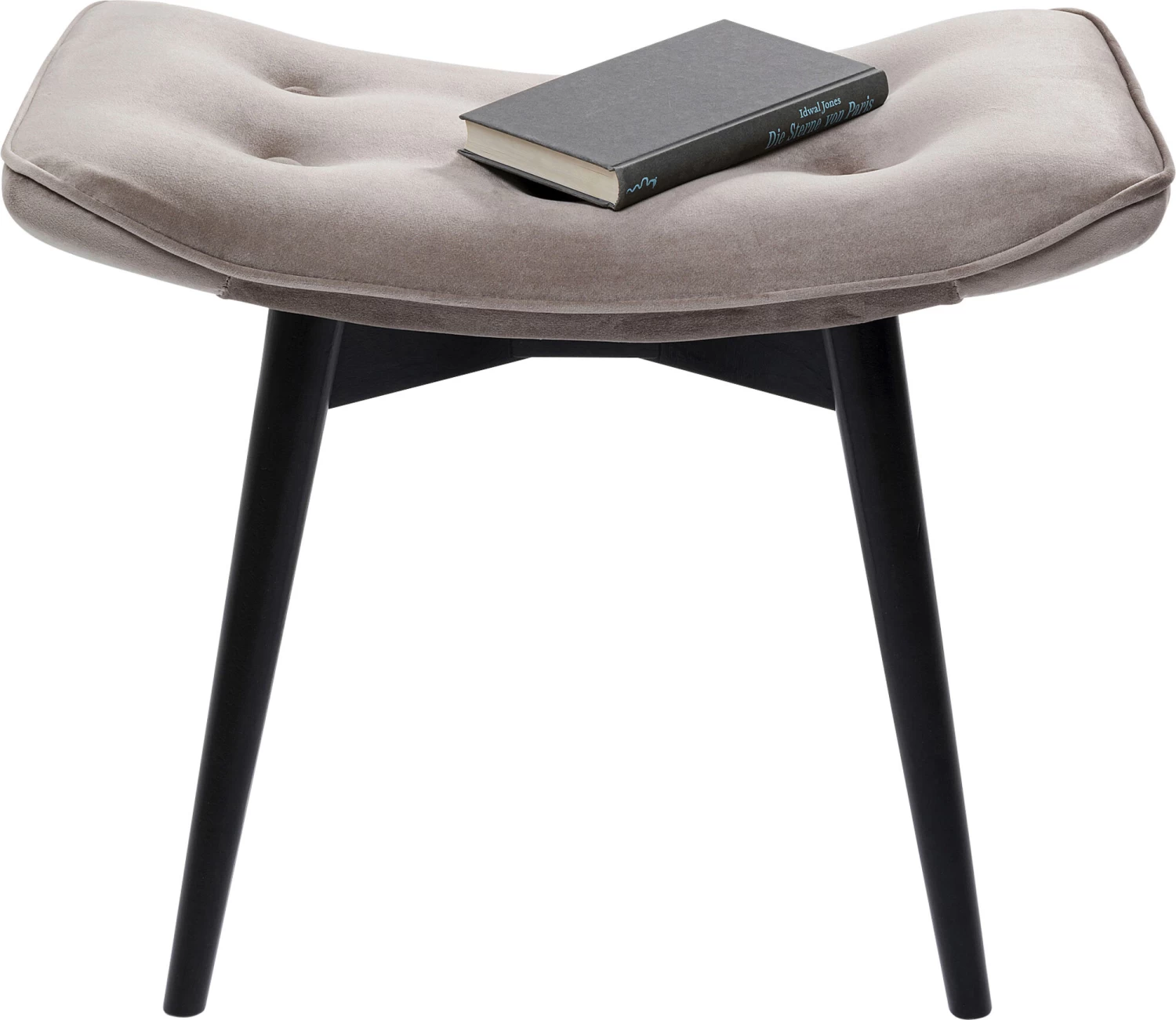 Hocker Black Vicky Velvet Grau 46x59cm – Bild 3