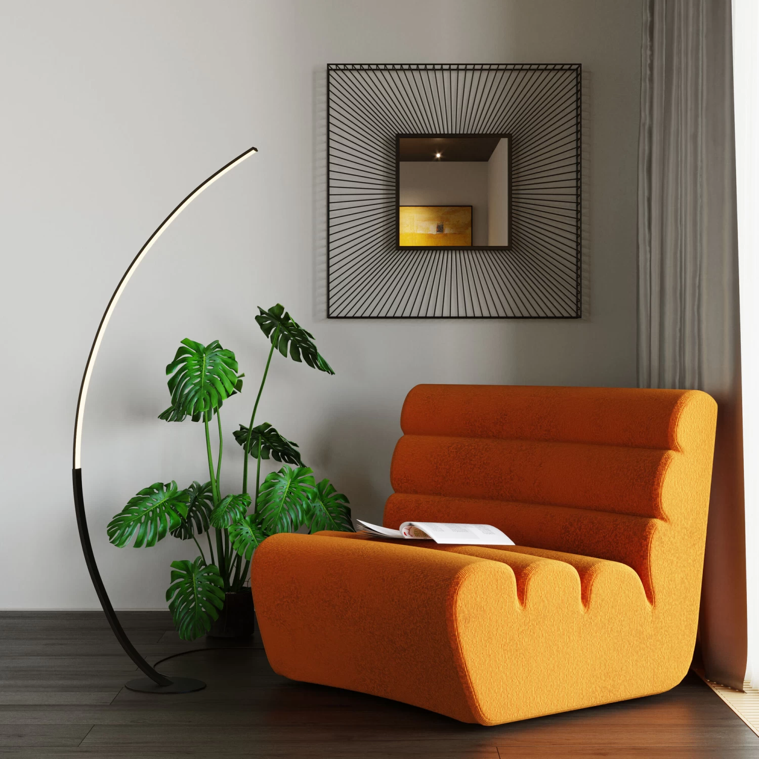 Sofa Element Wave Orange – Bild 9