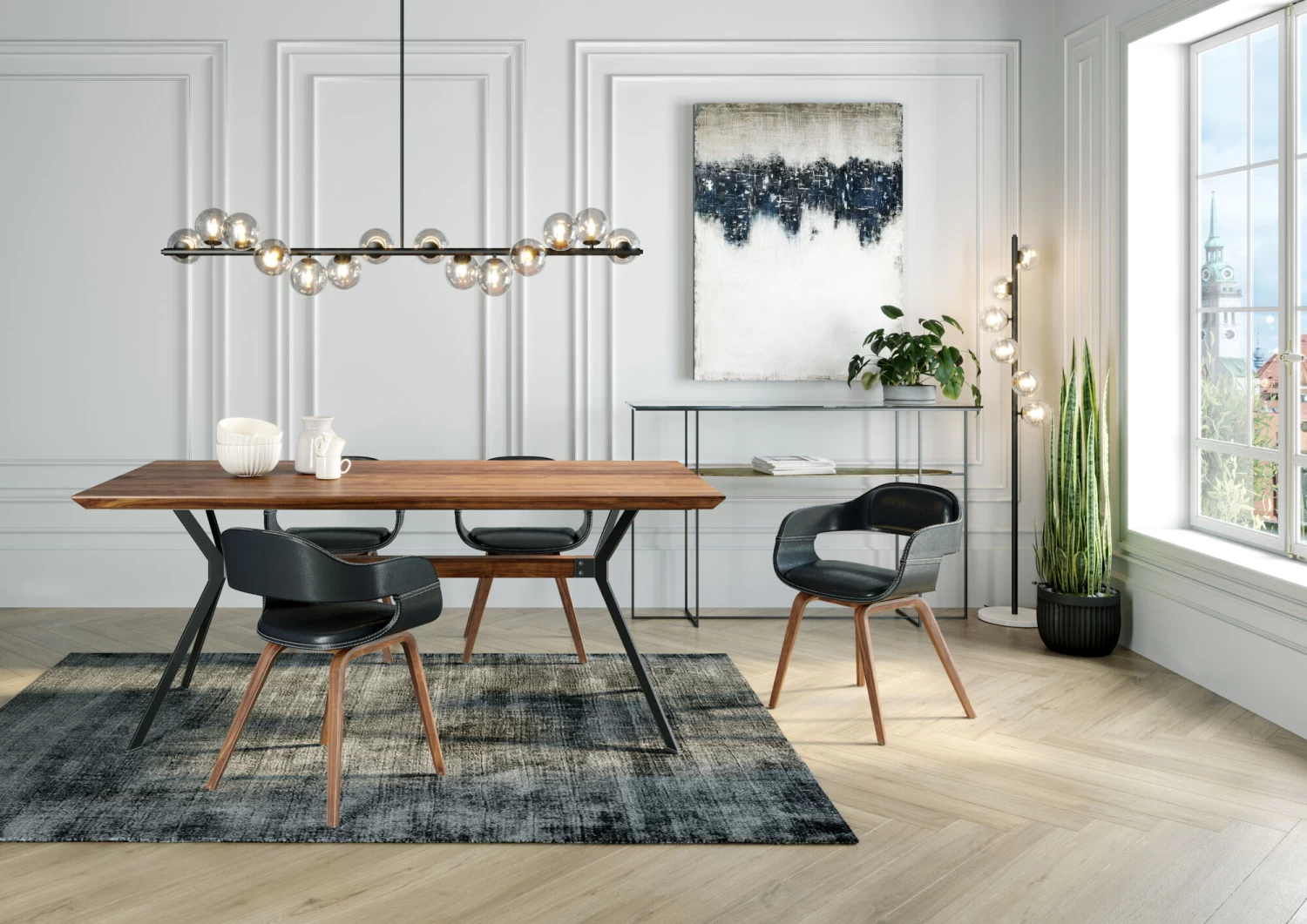 Tisch Downtown Walnuss 90x180cm – Bild 2