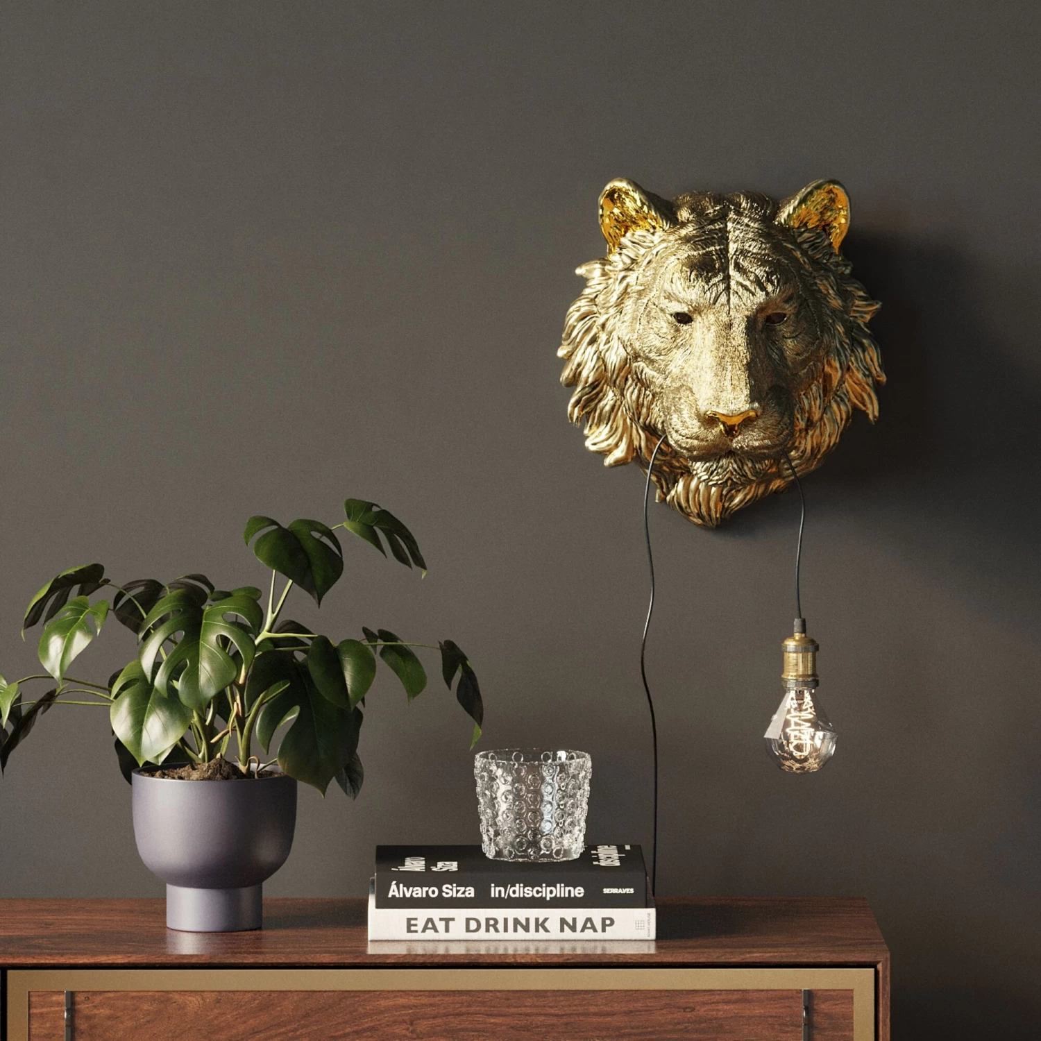 Wandleuchte Animal Tiger Head 34cm – Bild 2