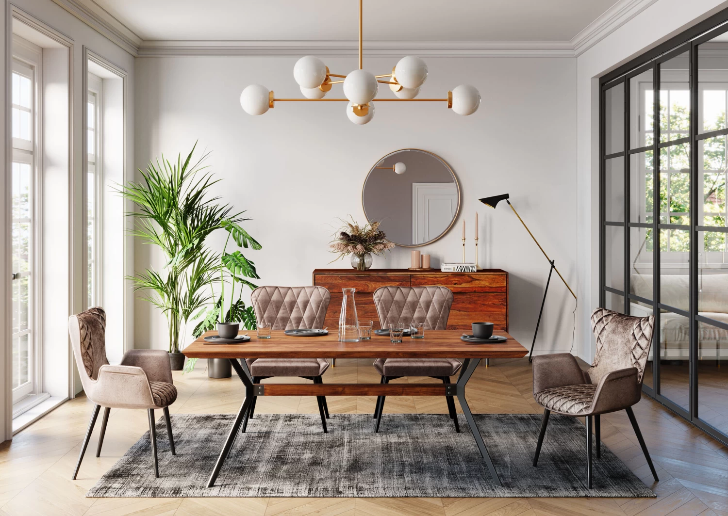 Tisch Downtown Walnuss 90x180cm – Bild 6