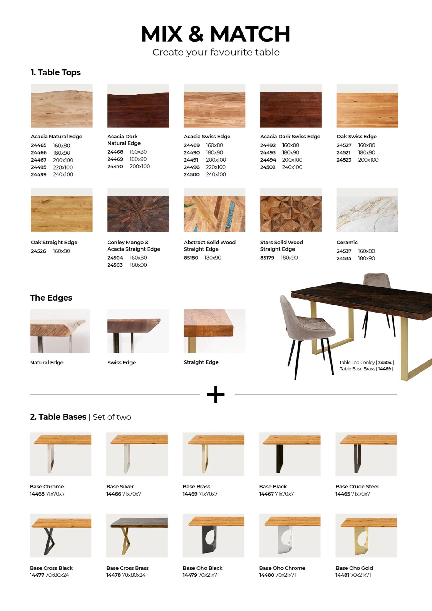 Gestell Tavola Cross Messing (2/Set) â Bild 2