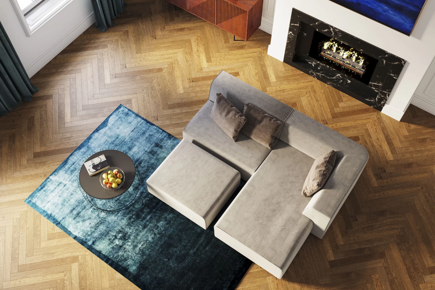 Infinity Hocker 50 Elements Grau – Bild 3