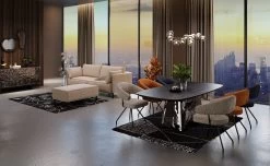 Sofa 3-Sitzer Victor Grau 233cm