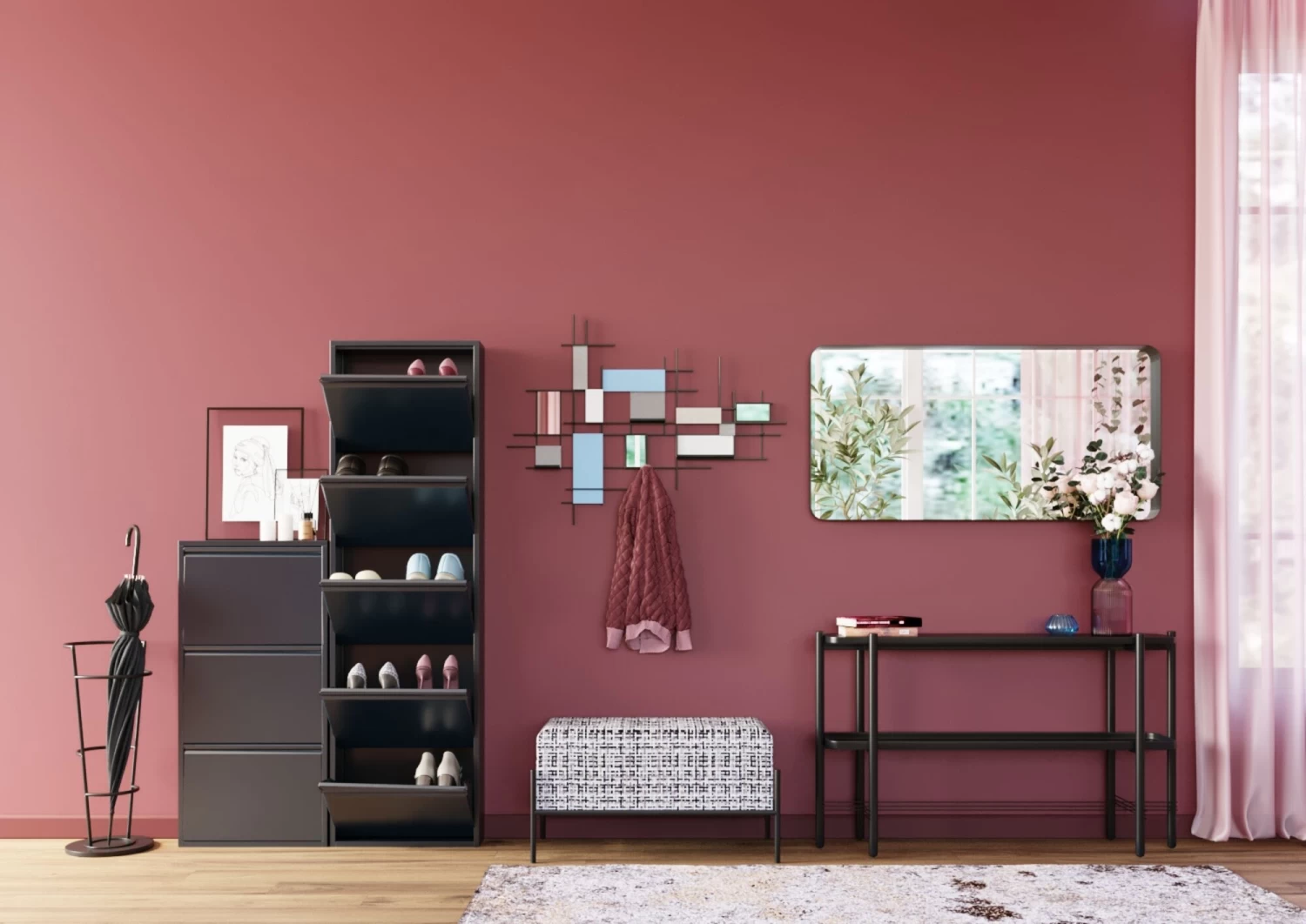 Schuhkipper Caruso 5-er Anthrazit – Bild 2