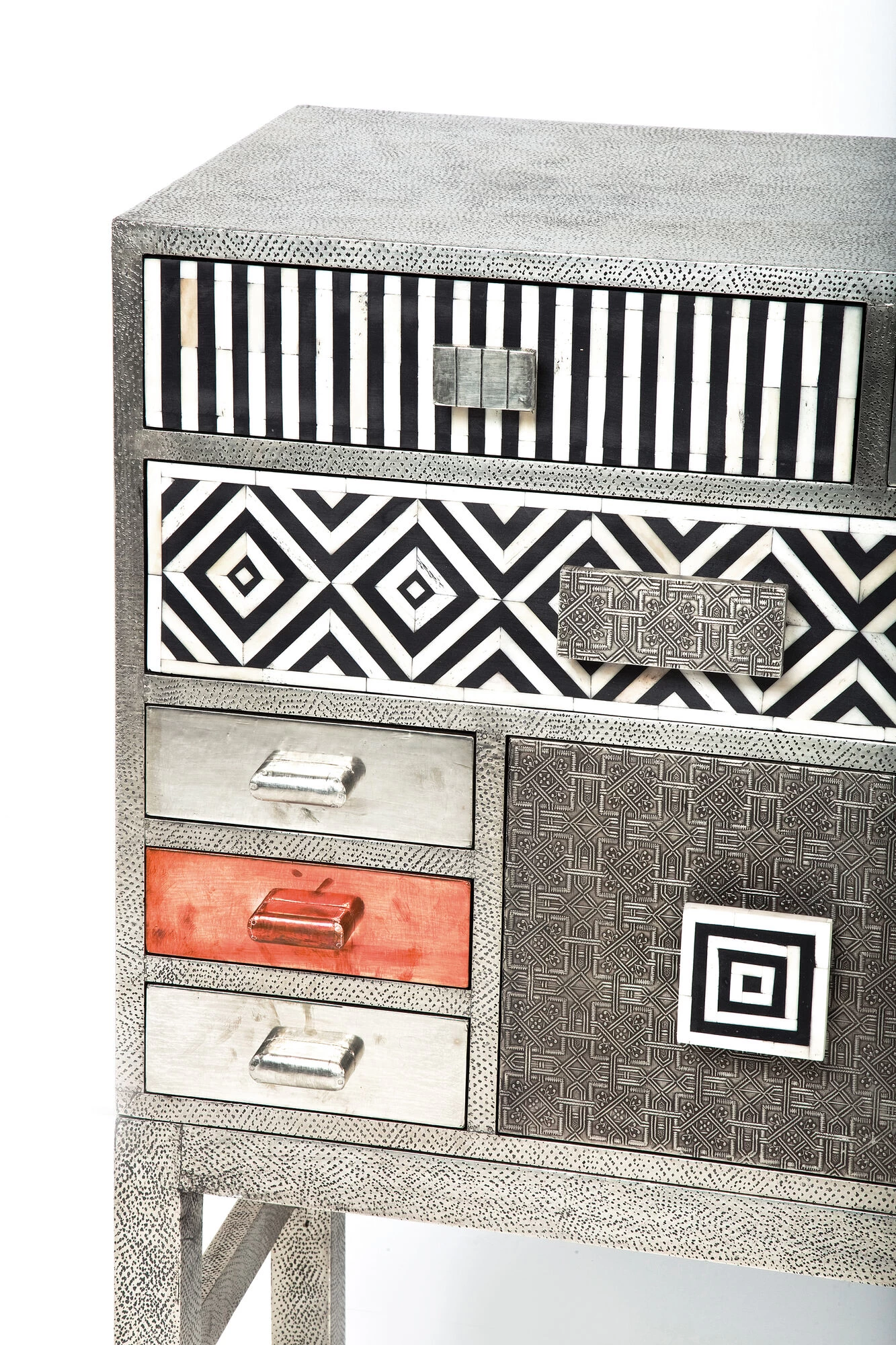 Hochkommode Chalet Silber 13 Schübe – Bild 9