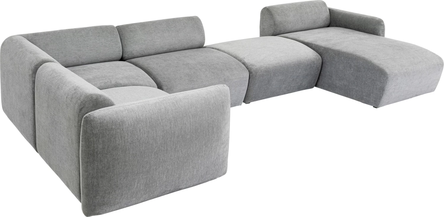 Wohnlandschaft 2 Lucca Grau Rechts 328cm – Bild 4