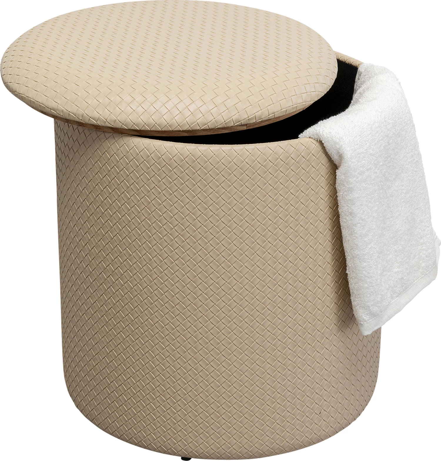 Hocker Venezia Storage Beige Ø40cm