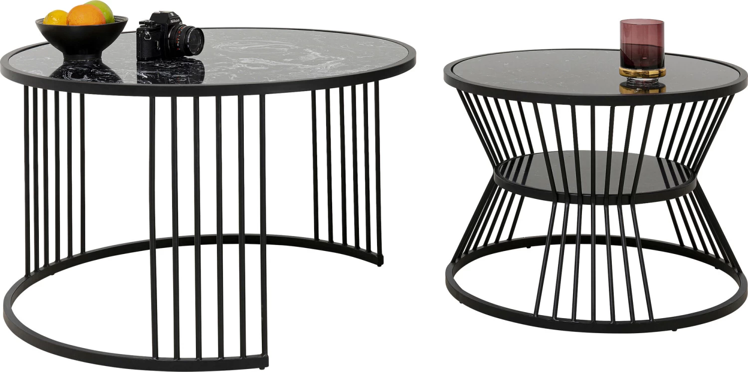 Couchtisch Roma Schwarz (2/Set)