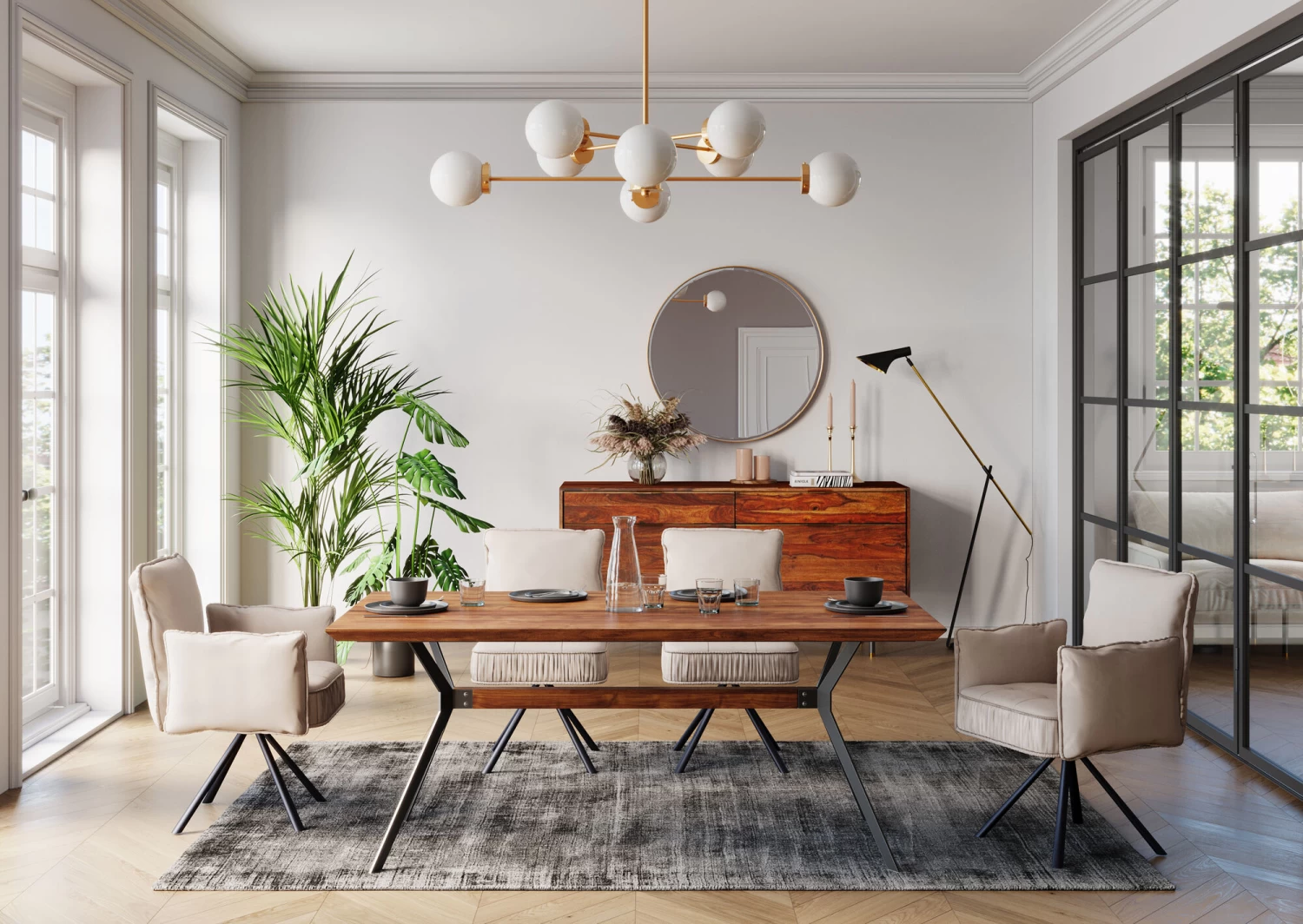 Tisch Downtown Walnuss 90x180cm – Bild 5