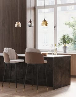 Barstuhl Hojas Beige