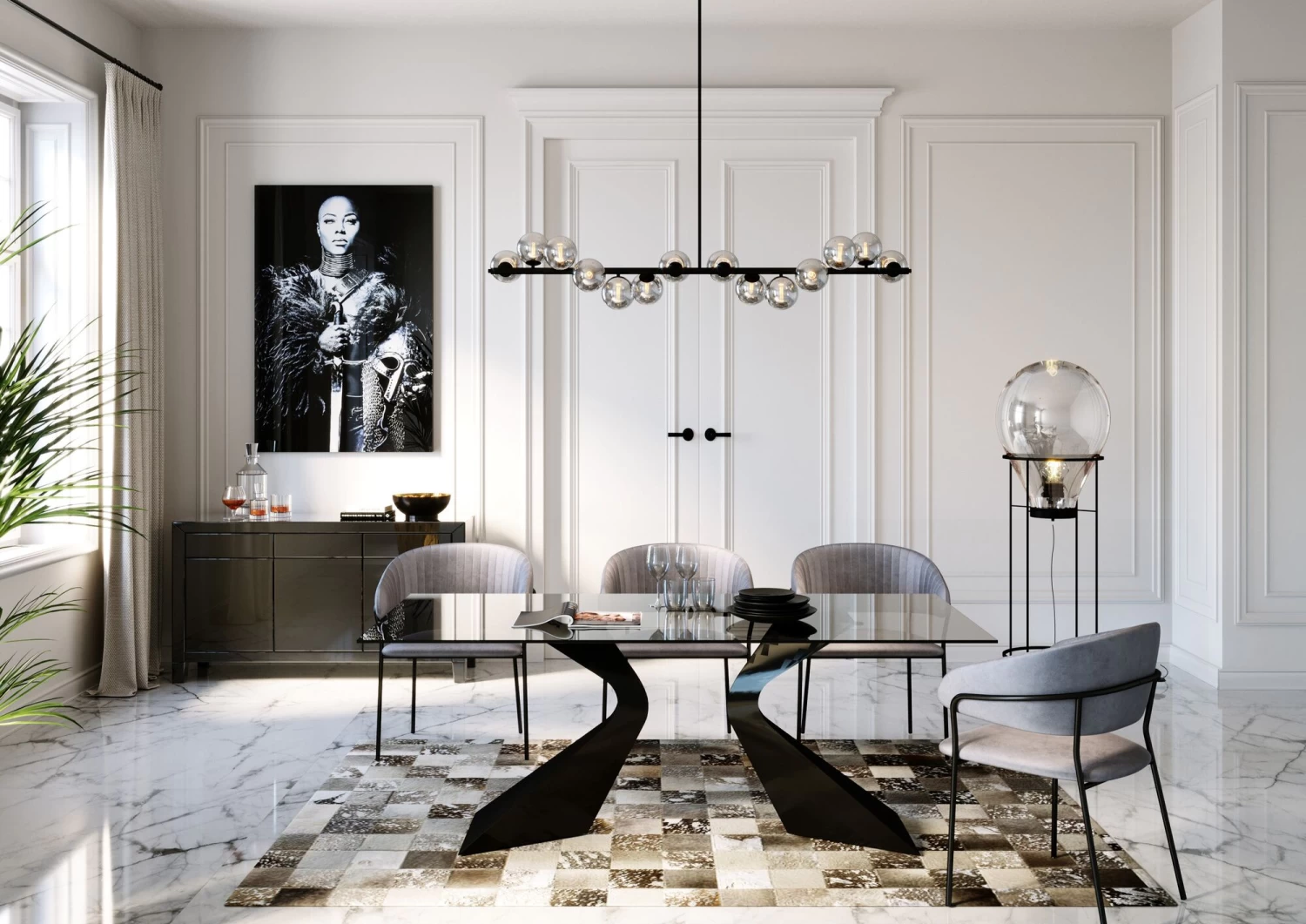 Stehleuchte Pear Frame Schwarz 158cm – Bild 4