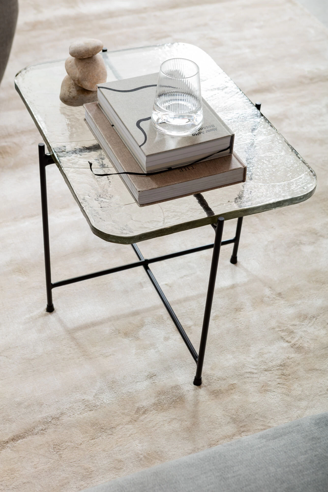 Couchtisch Ice Schwarz 63x46cm – Bild 2