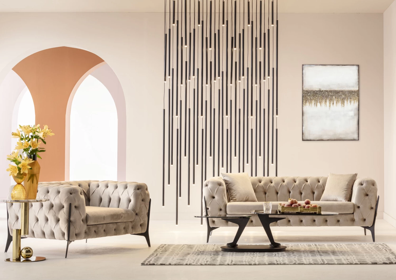 HĂ€ngeleuchte Living Vegas Deluxe Schwarz Matt LED â Bild 5